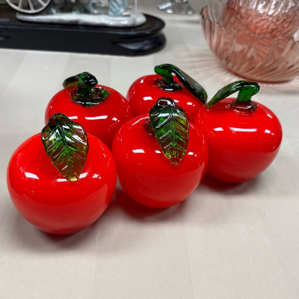 Vintage Blown Glass Apples